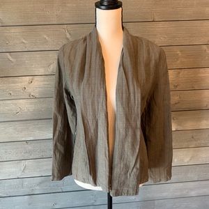 Eileen Fisher olive green blazer petite small